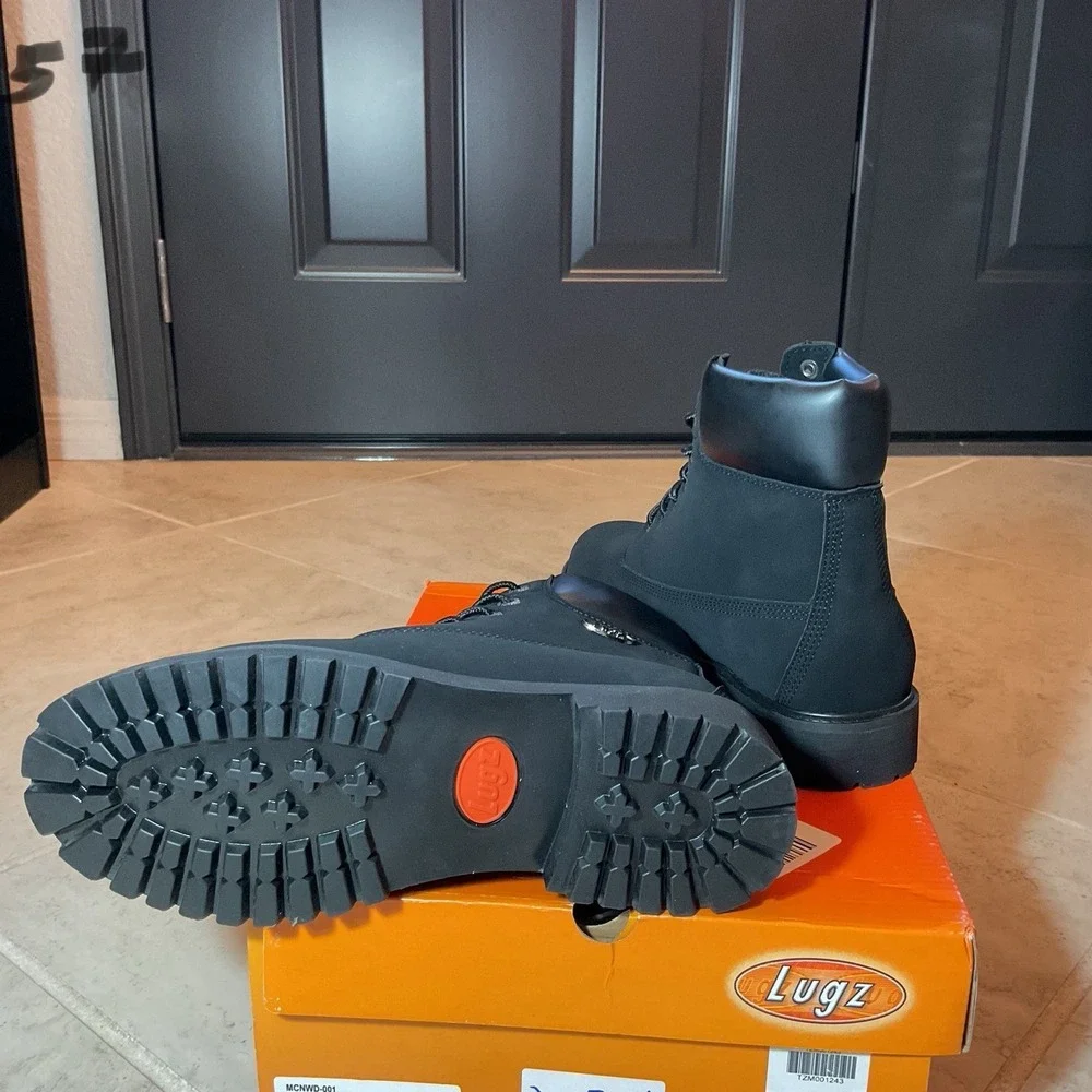 NIB Lugz Convoy Men's Black Lace up Boot, Size 7.5 - Picture 7 of 8